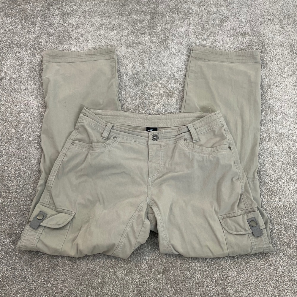Kuhl Pants Womens 10 Legendary Kargo Khaki Tan Convertible Hiking *Description